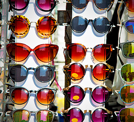 Image showing in london glass and sunglasses in the light and reflex