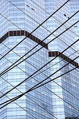 Image showing current pipe grid reflex of   window terrace of the centre  thai