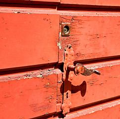 Image showing door in italy old ancian wood and trasditional  texture nail