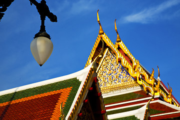 Image showing asia  thailand  in  bangkok sunny street lamp