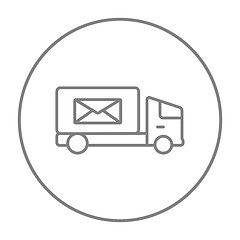 Image showing Mail van line icon.