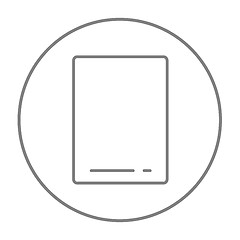 Image showing Touch screen tablet line icon.