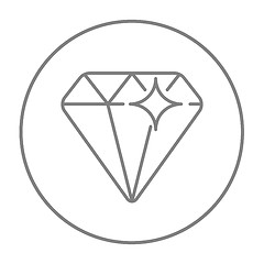 Image showing Diamond line icon.