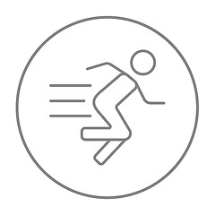 Image showing Running man line icon.