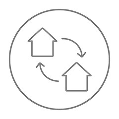 Image showing House exchange line icon.