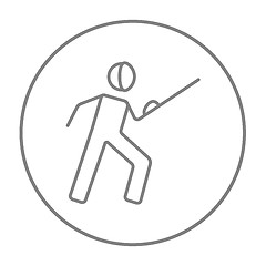 Image showing Fencing line icon.