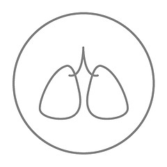 Image showing Lungs line icon.