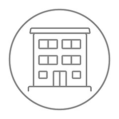 Image showing Residential buildings line icon.