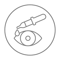 Image showing Pipette and eye line icon.