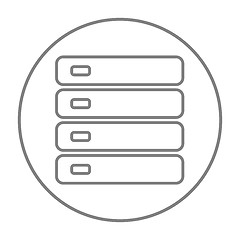 Image showing Computer server line icon.