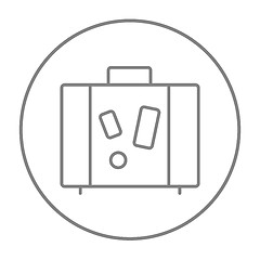 Image showing Suitcase line icon.