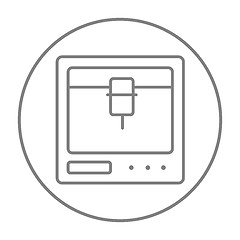 Image showing Tree D printing line icon.