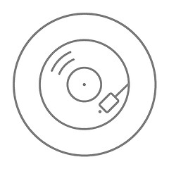 Image showing Turntable line icon.