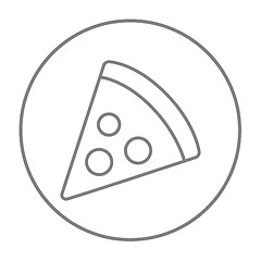 Image showing Pizza slice line icon.