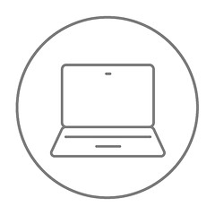Image showing Laptop line icon.