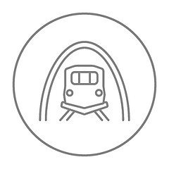 Image showing Railway tunnel line icon.