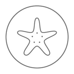 Image showing Starfish line icon.