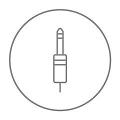 Image showing Jack cable line icon.