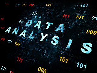 Image showing Data concept: Data Analysis on Digital background