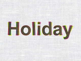 Image showing Entertainment, concept: Holiday on fabric texture background