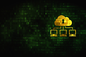Image showing Security concept: Cloud Network on digital background