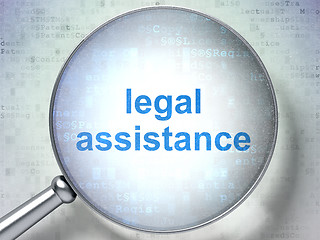 Image showing Law concept: Legal Assistance with optical glass