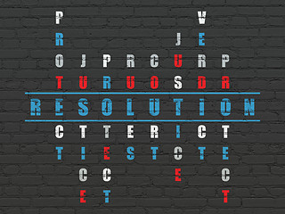 Image showing Law concept: Resolution in Crossword Puzzle