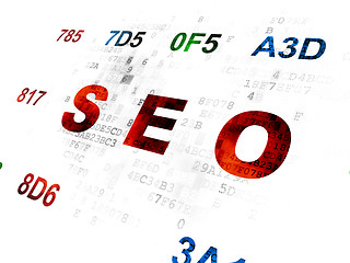 Image showing Web development concept: SEO on Digital background