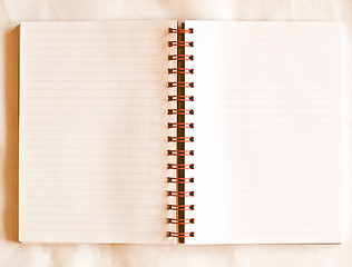 Image showing  Blank notebook page vintage