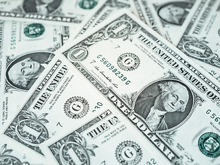 Image showing Dollar notes 1 Dollar