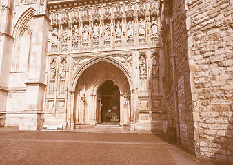 Image showing Retro looking Westminster Abbey in London