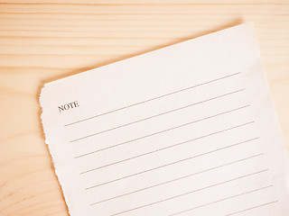 Image showing  Blank note book page vintage