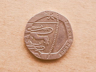 Image showing  20 Pence coin vintage