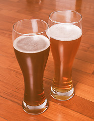 Image showing  Two glasses of German beer vintage