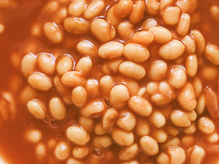 Image showing Retro looking Baked beans