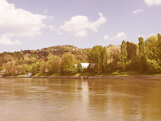 Image showing River Po Turin vintage