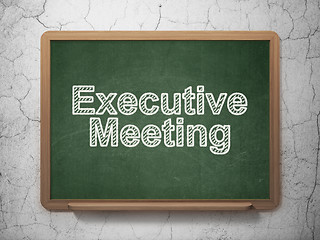 Image showing Finance concept: Executive Meeting on chalkboard background