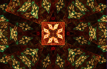 Image showing Fractal image : beautiful pattern on a dark background.