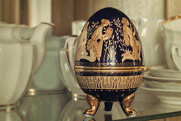 Image showing Casket in the form of an Easter egg with an ornament.