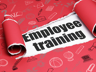 Image showing Studying concept: black text Employee Training under the piece of  torn paper