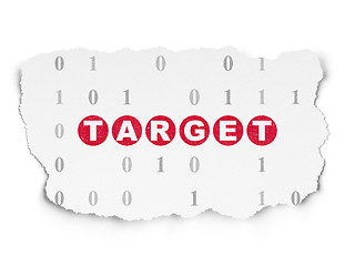 Image showing Finance concept: Target on Torn Paper background