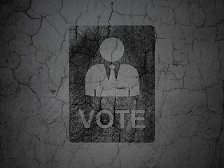 Image showing Political concept: Ballot on grunge wall background