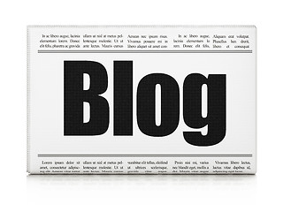 Image showing Web development concept: newspaper headline Blog