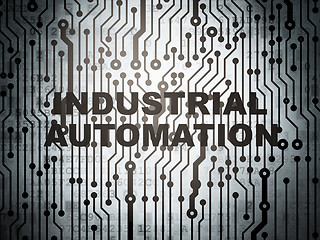 Image showing Manufacuring concept: circuit board with Industrial Automation