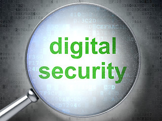Image showing Safety concept: Digital Security with optical glass