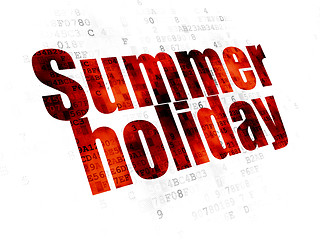 Image showing Tourism concept: Summer Holiday on Digital background