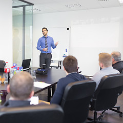 Image showing Business presentation on corporate meeting.