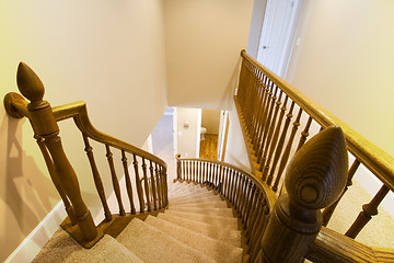Image showing Looking down the Staircase in a Home