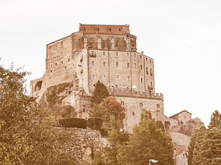 Image showing Sacra di San Michele abbey vintage