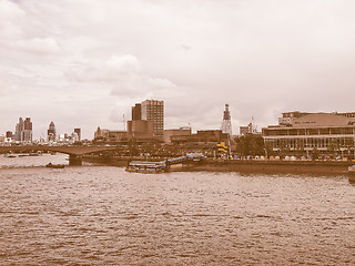 Image showing River Thames in London vintage